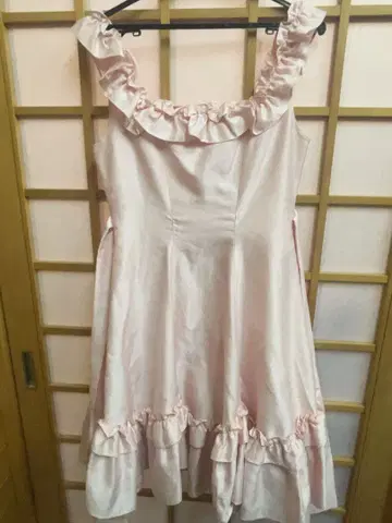 Mille fleurs 오버롤 스커트 핑크