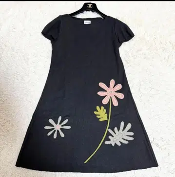 호코모모라 원피스 플라워 블랙 A라인