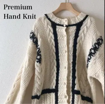 THE SCOTCH HOUSE 핸드니트 울100 케이블 짜임