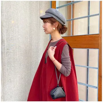 HOWDY. 2way Aline flare op 와인 레드