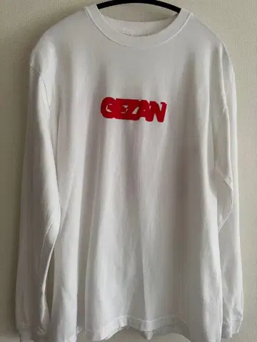 GEZAN NO WAR 롱티 화이트 L 사이즈
