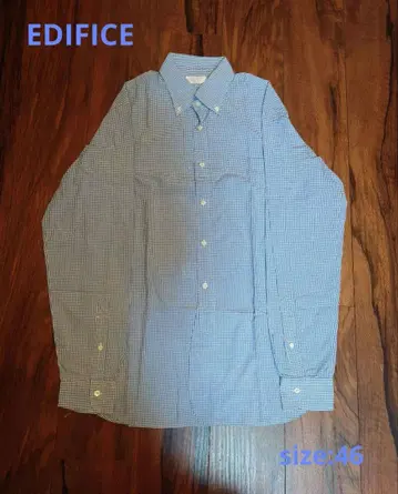 EDIFICE 긴팔 체크 무늬 셔츠 사이즈 46 M 상당