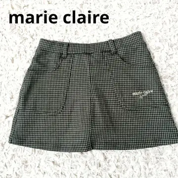 marie claire 마리끌레르 하운드투스 체크 허리밴딩 스커트 바지