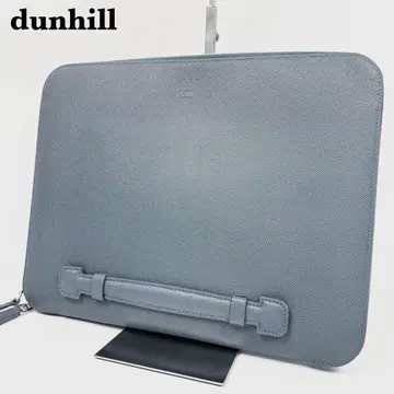 미사용 던힐 카도간 사피아노 가죽 블루 세컨드 백