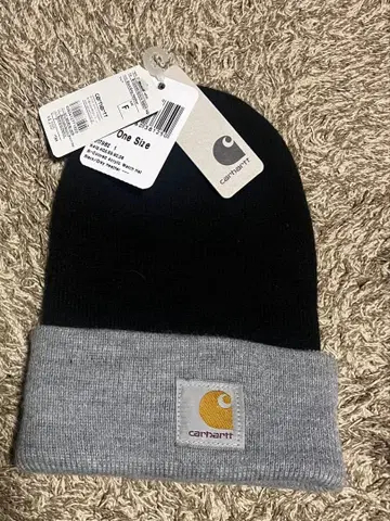 Carhartt WIP 니트 모자 그레이/블랙