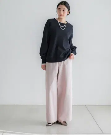 crewre 크루레 빈티지 라이크 와이드 팬츠 더스티 핑크 2