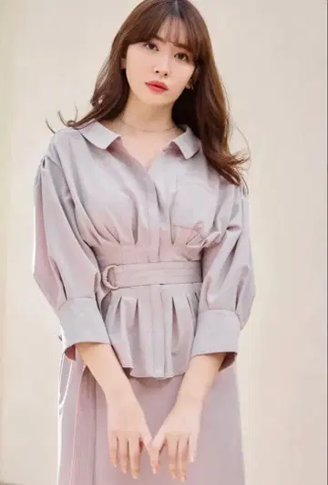 herlipto Belted Denim Effect Shirt Dress