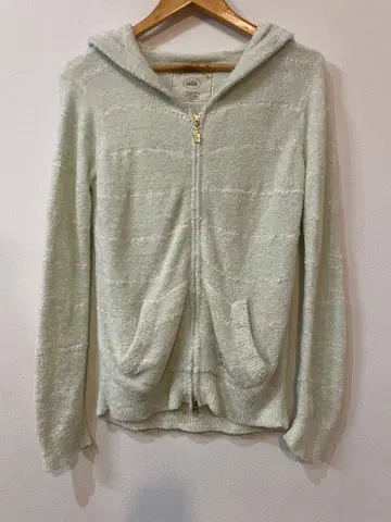 젤라또피케 후드 부착 후드티 라이트 그린 보더