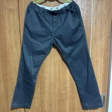 그레이 워크 팬츠 허리밴딩