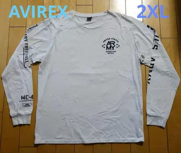 AVIREX 밀리터리 T셔츠 2XL 화이트