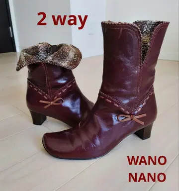 새상품급 2way 사양 WANO NANO 와노나노 부츠 24cm 히미코