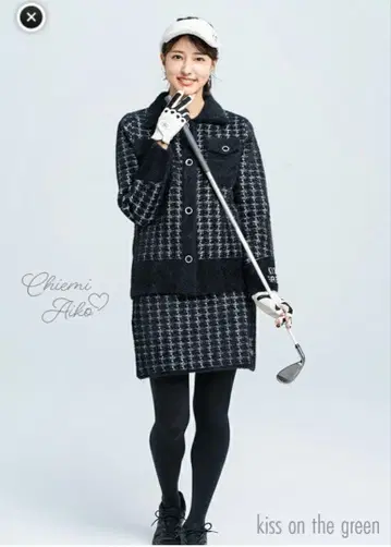 키스구리 니트 자켓&스커트 세트 L 사이즈 블랙