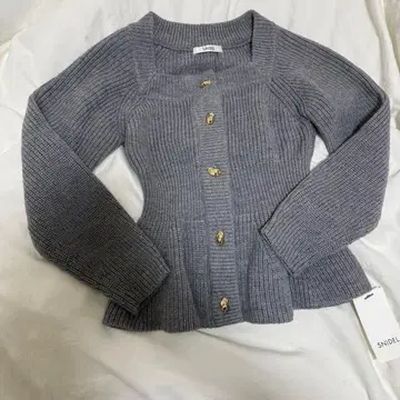 snidel 페플럼 로우 게이지 가디건 풀오버