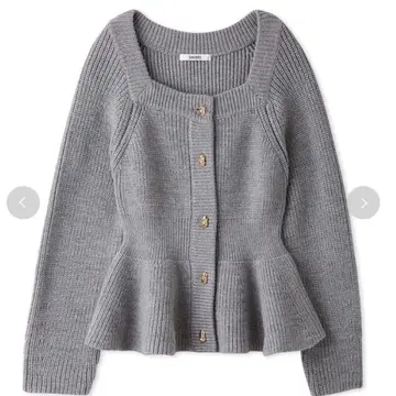 snidel 페플럼 로우 게이지 가디건 풀오버