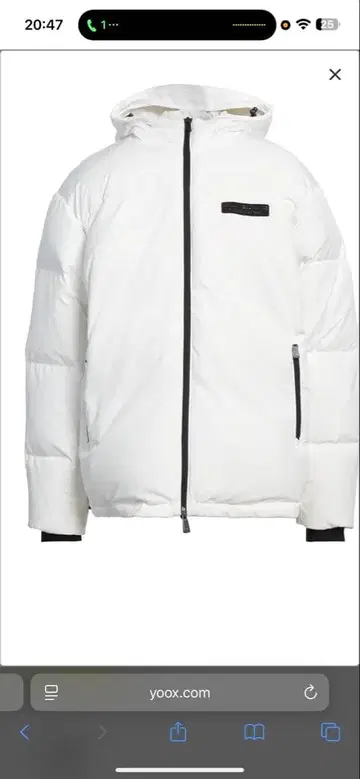 새상품 Armani Exchange 화이트 다운 자켓