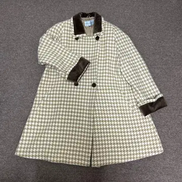 SWALLOW COAT 하운드 투스 패턴 롱 코트 11AR