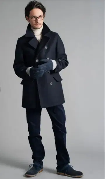 새상품급 유나이티드 애로우즈 멜톤 울 P 코트 Ballis 별주