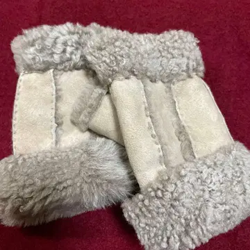 리얼 무스탕 핑거리스 장갑 암커버