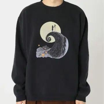 새상품 나이트메어 비포 크리스마스 별주 데미지 맨투맨