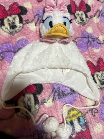 디즈니랜드 레어! 데이지 팬캡 모자 부리에서 소리가 나요