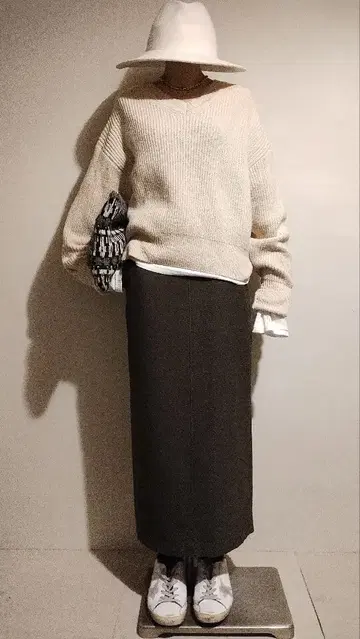 해바라기님 6804 팔꿈치 패치 니트