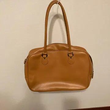 HAMANO 카멜 가죽 토트백 중형