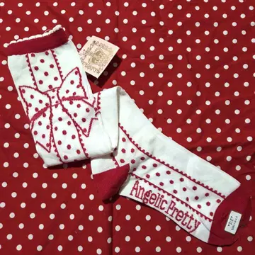 Angelic Pretty 기프트 리본 하이삭스