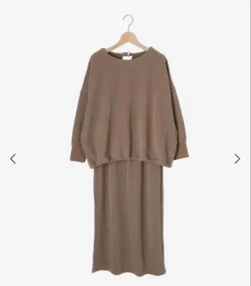 르 시엘 블랑 컷 코듀로이 풀오버 & 스커트 세트