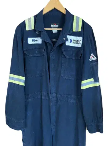 Bulwark 워크 올인원 작업복 46 네이비 빈티지