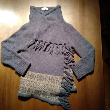 [ BACK NUMBER ] 백넘버 프린지 니트 가디건 (M)