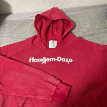 레드 후드 부착 와플 후드티