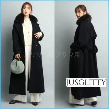 JUSGLITTY 퍼 포함 트렌치코트 저스길리티 알페이지