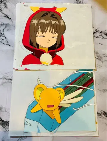 카드캡터 사쿠라 애니메이션 셀화 사쿠라 케로 2장 세트