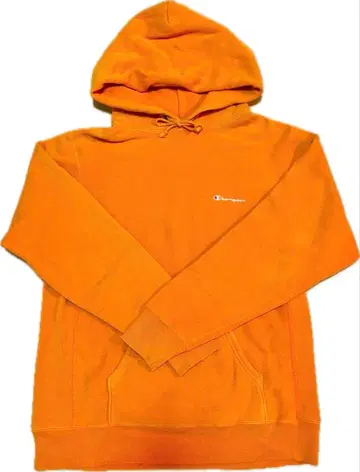 Champion 오렌지 리버스 위브 후드티