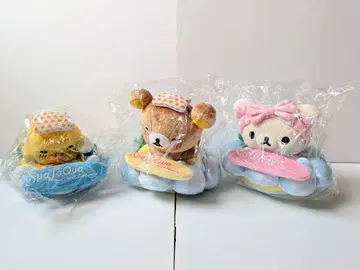 [ 미개봉 택 포함 ] 리락쿠마 봉제 인형 3체 세트 스파 라쿠아 한정판