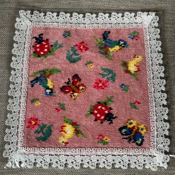 친자와 레이스 x 페이러 레이스 손수건 하이디 핑크