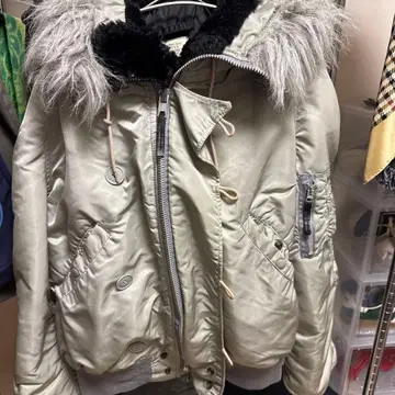 N-2B 자켓 L 사이즈 라이트 그레이