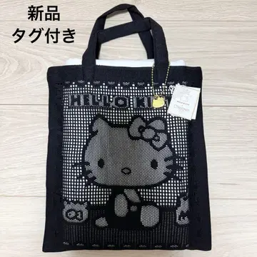 C 새상품 근자와 레이스 헬로키티 블랙 레이스 에코백 산리오