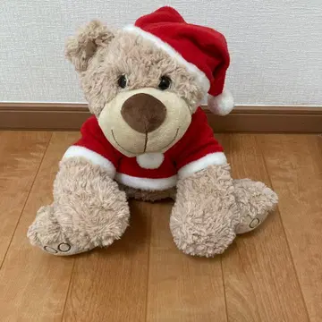 산타 의상의 곰 봉제 인형 약 30cm