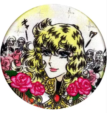 베르사이유의 장미 자수 새틴 원형 포켓 거울 오스칼