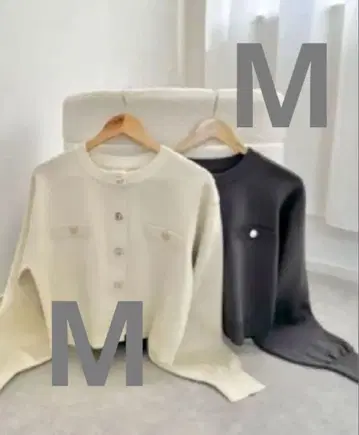 시마무라 koko 콜라보 골드 버튼 가디건 2장 세트