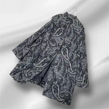 빅 사이즈! 레리아 엠플러스 하우스/페이즐리 무늬/울/스탠드 카라 코트