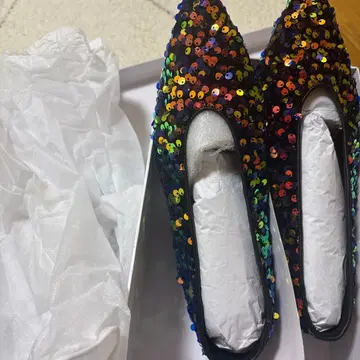 ROSE BUD 멀티 컬러 라메 플랫슈즈 발레 슈즈 미사용 새상품