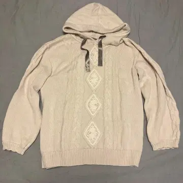 axes femme 레이스 니트 후드티