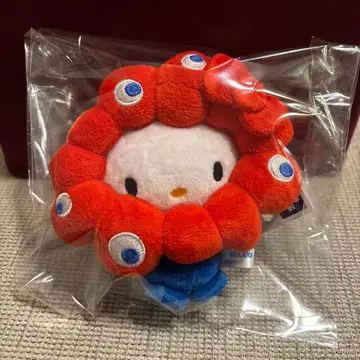 미야쿠미야쿠 키티  봉제 인형 빨간색 카라비너 BC 간사이 만박 산리오