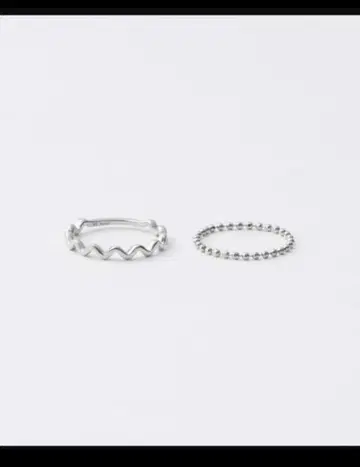 jouete 실버 반지 10호 2개 세트 ~