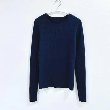 [ 새상품급 ] 스픽 앤 스팬 리브 니트 상의 네이비