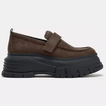 ZARA 플랫폼 밑창 로퍼 37사이즈 브라운