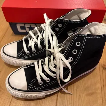 미사용 새상품 컨버스 스니커즈 하이컷 블랙 23cm
