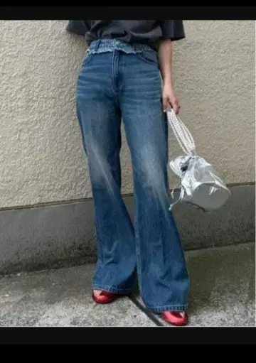 Ameri CENTER PRESS SLIT 데님